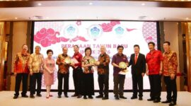 PSMTI Pusat dan PSMTI DKI Jakarta menggelar Perayaan Imlek Bersama 2025 di Restoran Golden Sense, Mangga Dua Mall, Jakarta (8/2/2025). (Dok. PSMTI)
