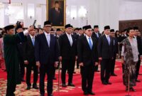 Presiden Prabowo Subianto melantik 31 tokoh dan diplomat sebagai duta besar Republik Indonesia untuk negara-negara sahabat. (Facebook.com @Setkab RI)