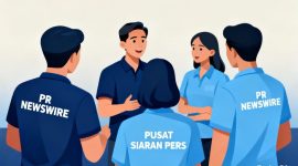Kolaborasi PR Newswire–PSPI menjadi langkah strategis dalam meningkatkan penyebaran informasi korporasi. (Dok. Kreasi Cici AI)