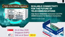 Asia Tech x Singapore - CommunicAsia 2026: FICER Transceivers and OTN DWDM Solution for Backbone Connection.