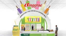 A bird's eye view of the booth of Binggrae 'THAIFEX 2026'