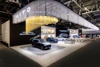 AITO showcased the AITO 9, AITO 8, AITO 7 and AITO 6 at the 2026 Paris Motor Show